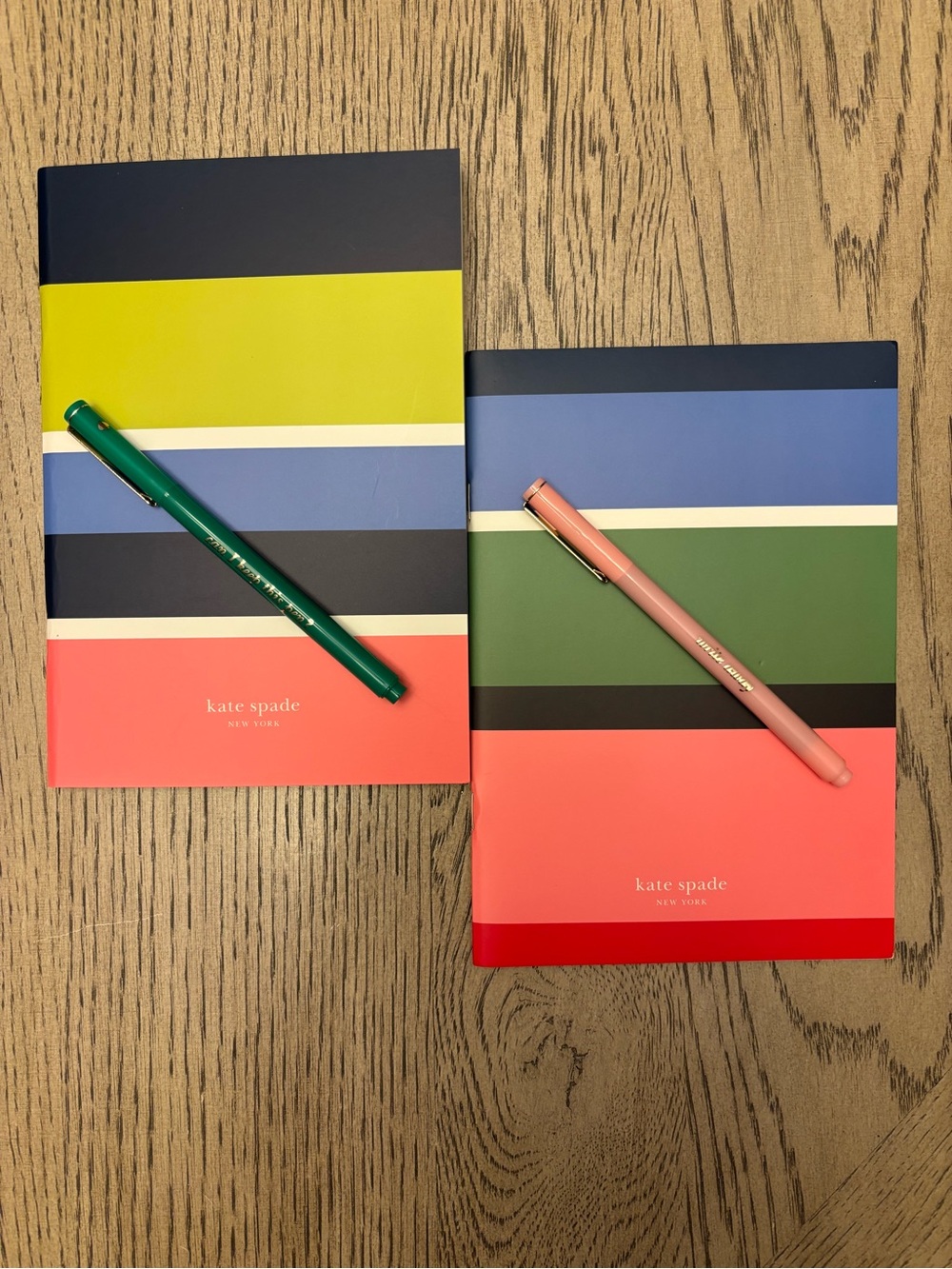 Kate Spade New York Notebook & Pen Bundle Set of 2 Colorblock Journals-New